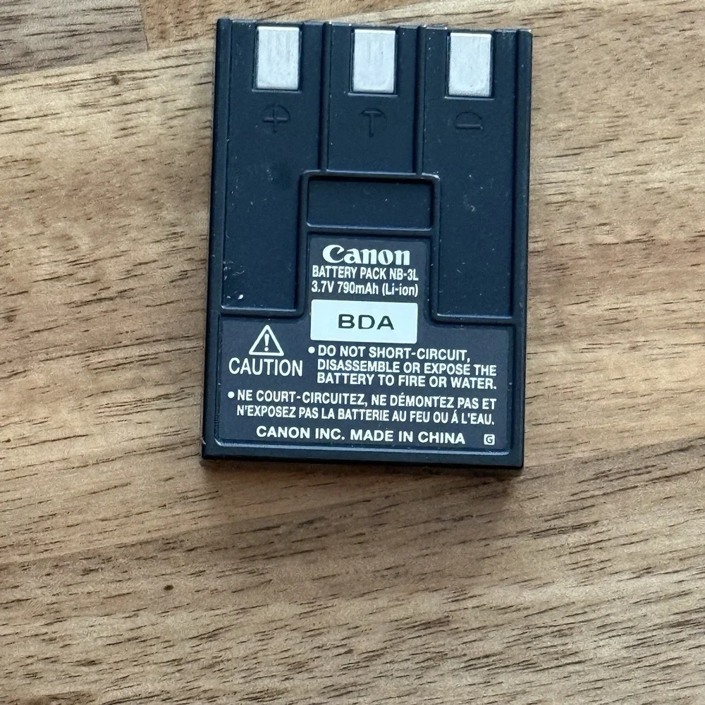 GENUINE Canon Battery Charger CB-2LU & Canon Battery NB-3L 3.7 V 790mAh OEM